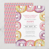 Aankondiging Baby shower uitnodiging (Voorkant / Achterkant)