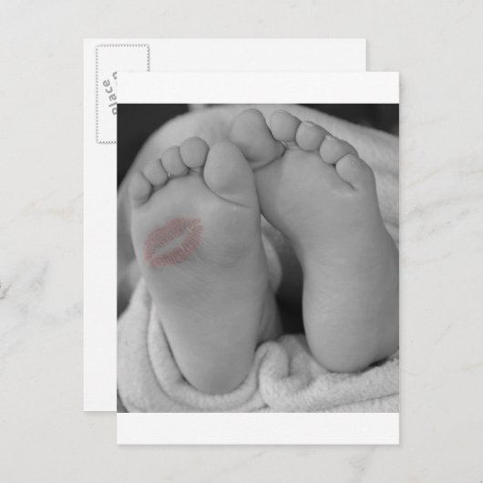 Aankondiging Baby shower Wieg Nursery (Voorkant / Achterkant)