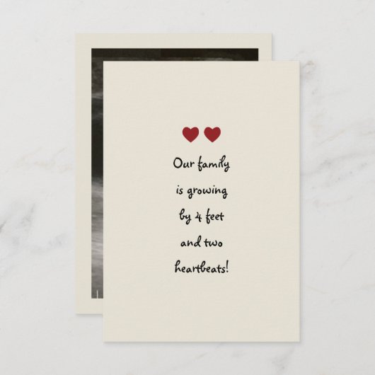 Aankondiging baby Twins (Voorkant / Achterkant)