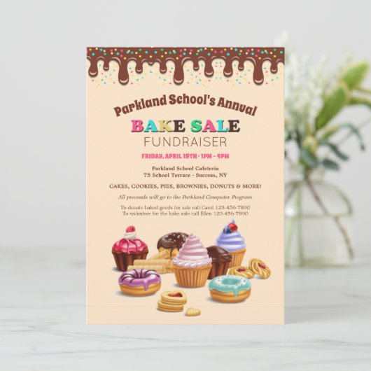 Aankondiging Bake Sale (Staand voorkant)