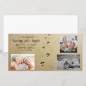 Aankondiging Beach Footprints Baby (Voorkant / Achterkant)