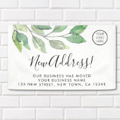 Aankondiging bedrijfsverplaatsing Logo Spandoek