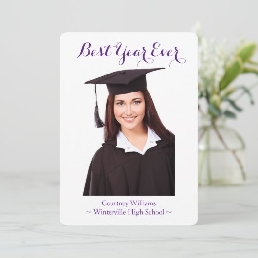 Aankondiging beste jaar ooit Afstuderen foto's (Staand voorkant)