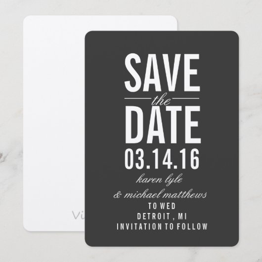 Aankondiging Bewaar de Datum | BEWAAR de DATUM (Voorkant / Achterkant)