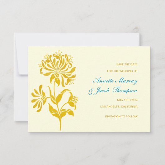 Aankondiging bewaar de datum | Bloem | gotur (Voorkant)