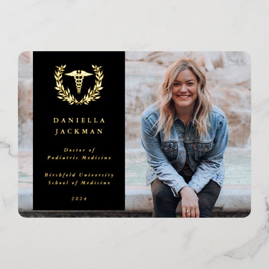 Aankondiging Black Caduceus Medical Afstuderen (Voorkant)