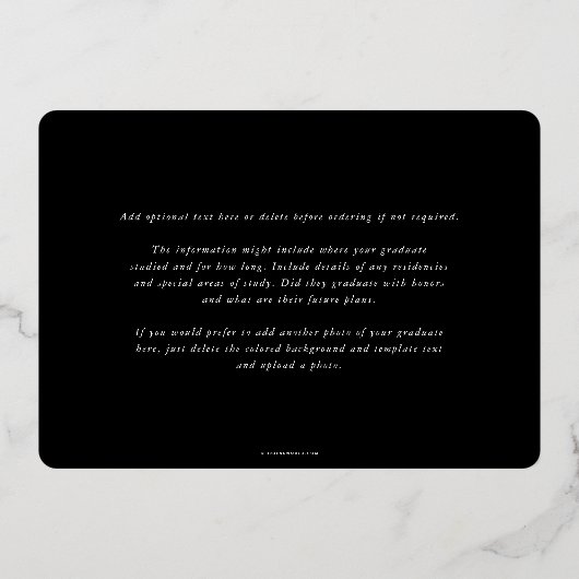 Aankondiging Black Caduceus Medical Afstuderen (Achterkant)