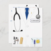 Aankondiging blauw Stropdas nieuwe arts (Voorkant / Achterkant)