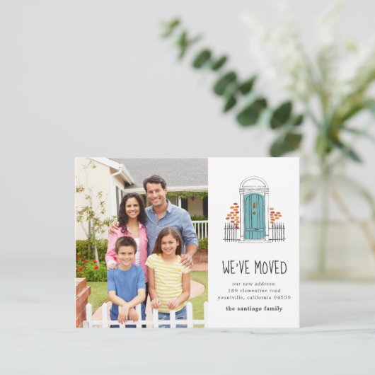 Aankondiging blauwe deurbewegingen (Staand voorkant)