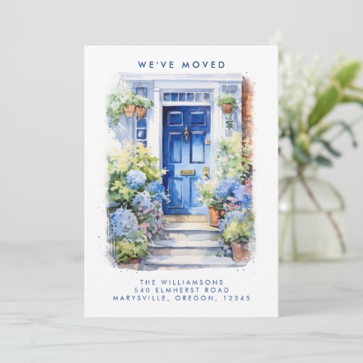 Aankondiging blauwe deurbewegingen (Staand voorkant)