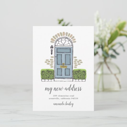 Aankondiging blauwe deurbewegingen (Staand voorkant)