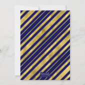 Aankondiging blauwe gouden geometrische foto-Afstu (Achterkant)