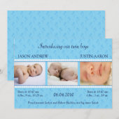 Aankondiging blauwe Pareltweens (Voorkant / Achterkant)