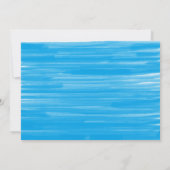 Aankondiging blauwe Waterverf kat hartfoto foto fo (Achterkant)