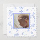 Aankondiging Bleke blauwe bloem (Voorkant)