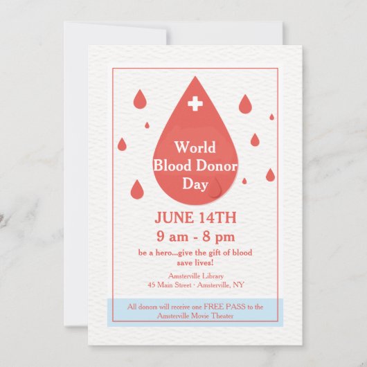 Aankondiging bloeddonatie (Voorkant)