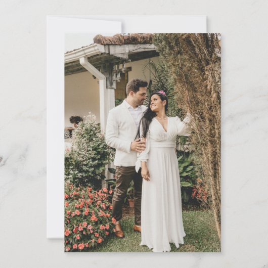 Aankondiging Boho Floral Elopement (Achterkant)