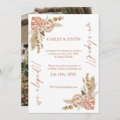 Aankondiging Boho Floral Elopement (Voorkant / Achterkant)