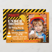 Aankondiging bouwterrein van de Birthday Party (Voorkant / Achterkant)