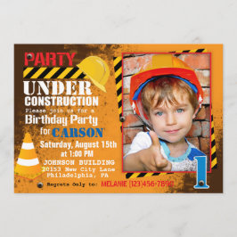 Aankondiging bouwterrein van de Birthday Party