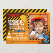 Aankondiging bouwterrein van de Birthday Party (Voorkant / Achterkant)