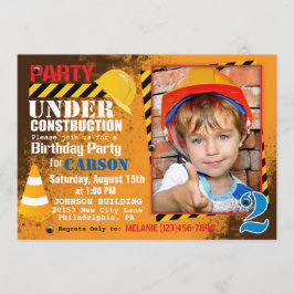 Aankondiging bouwterrein van de Birthday Party