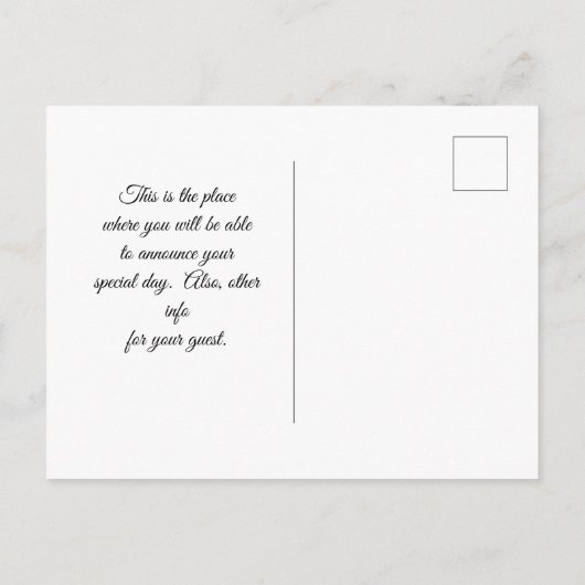 Aankondiging Briefkaart (Achterkant)