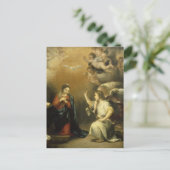 Aankondiging, Briefkaart met fijne kunst (Staand voorkant)