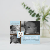 Aankondiging Brown Ribbon Baby (Staand voorkant)