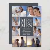 Aankondiging bruiloft bruiloft - grijs (Voorkant / Achterkant)