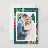 Aankondiging bruiloft foto kerstfeest (Voorkant)