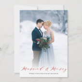 Aankondiging bruiloft foto kerstfeest (Voorkant)