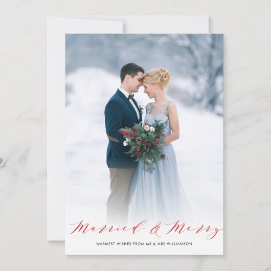 Aankondiging bruiloft foto kerstfeest (Voorkant)