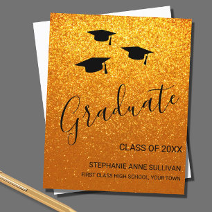Aankondiging budget aangepast Gold Glitter-Afstude