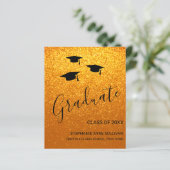 Aankondiging budget aangepast Gold Glitter-Afstude (Staand voorkant)