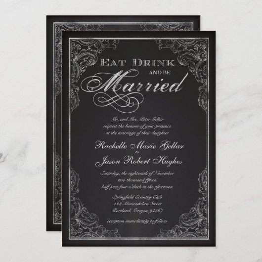 Aankondiging  Chalkboard (Voorkant / Achterkant)