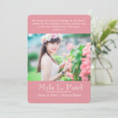 Aankondiging Christelijke Afstuderen Scriptfoto's (Staand voorkant)