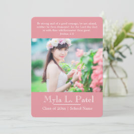 Aankondiging Christelijke Afstuderen Scriptfoto's