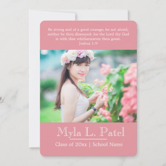 Aankondiging Christelijke Afstuderen Scriptfoto's (Voorkant)