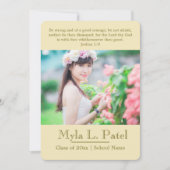 Aankondiging Christelijke Afstuderen Scriptfoto's (Voorkant)