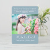 Aankondiging Christelijke Afstuderen Scriptfoto's (Staand voorkant)