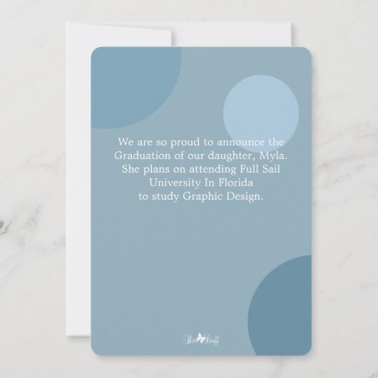 Aankondiging Christelijke Afstuderen Scriptfoto's (Achterkant)