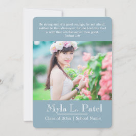 Aankondiging Christelijke Afstuderen Scriptfoto's