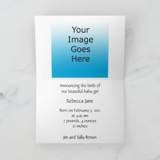 Aankondiging Christelijke geboorte op maat (Binnen)