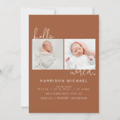 Aankondiging CORIANDER Boho Newborn Foto (Voorkant)
