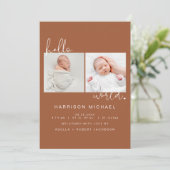 Aankondiging CORIANDER Boho Newborn Foto (Staand voorkant)