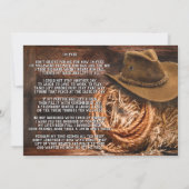 Aankondiging Cowboy Pet Memorial Service (Achterkant)