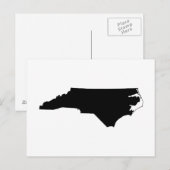 Aankondiging creëer a Moving to North Carolina Briefkaart (Voorkant / Achterkant)