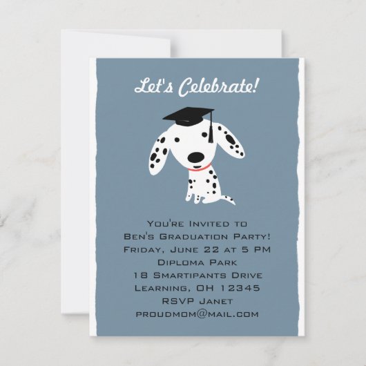 Aankondiging Dalmatiaans Afstuderen Puppy (Voorkant)