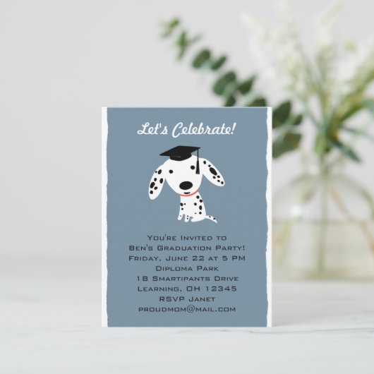Aankondiging Dalmatiaans Afstuderen Puppy (Staand voorkant)